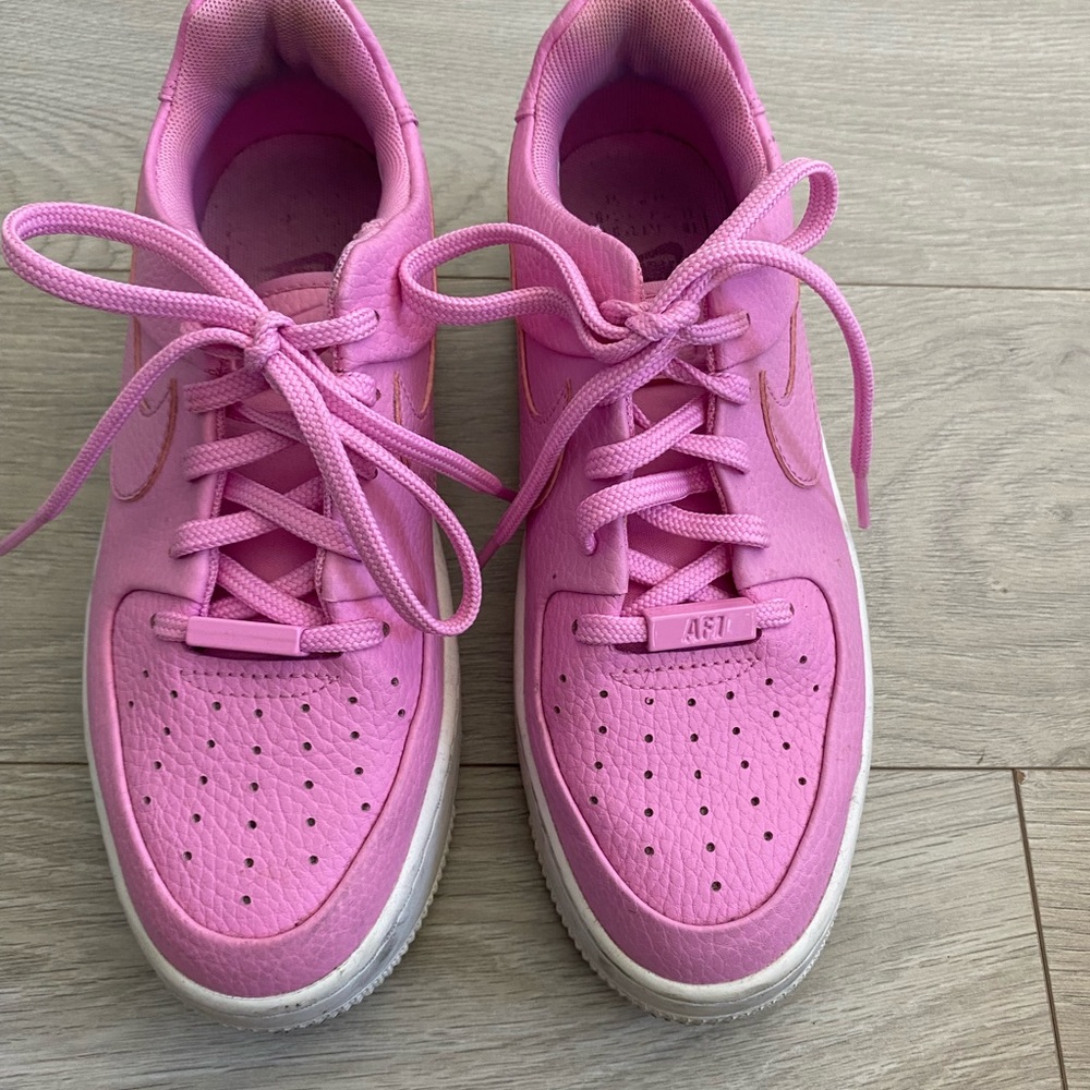 Nike Pink Air Force One Low-Top Sneakers